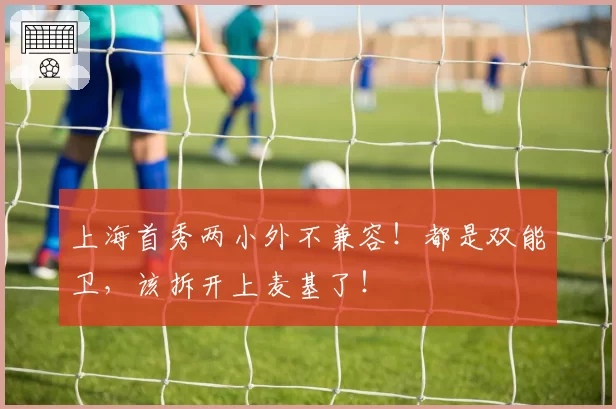 上海首秀两小外不兼容！都是双能卫，该拆开上麦基了！